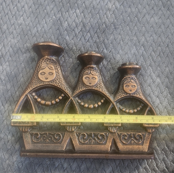 Vintage Copper Plated Russian Matryoshika Candlebra - Picture 3 of 8